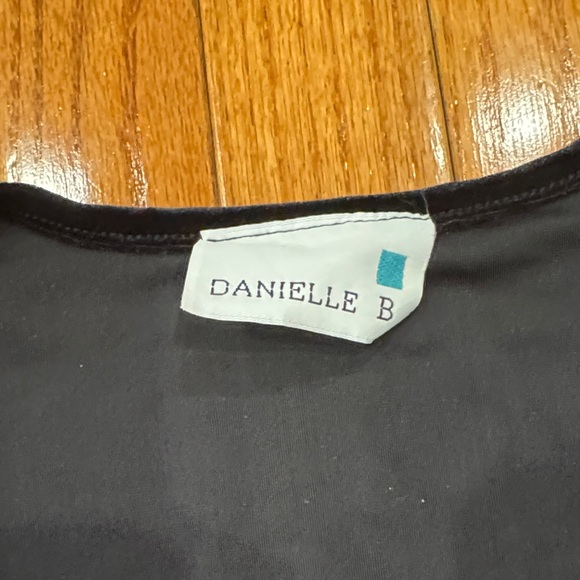 Black Blouse with Leopard Cuffs - Picture 2 of 4